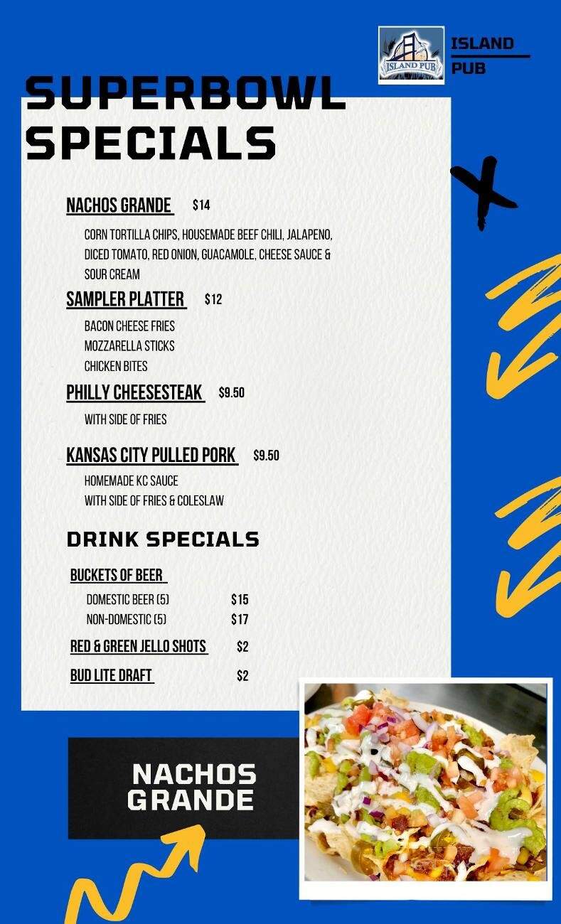 Island Pub - Stevensville, MD menu_pic