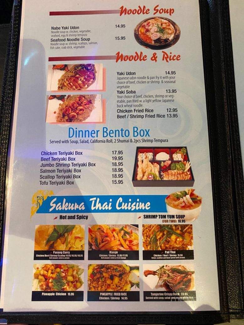 Sakura Japanese Steak House and Sushi - Dickinson, ND menu_pic
