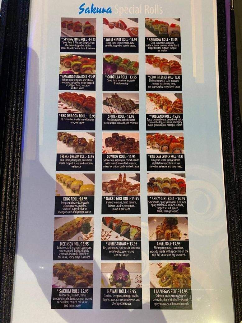Sakura Japanese Steak House and Sushi - Dickinson, ND menu_pic