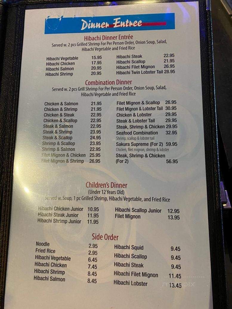 Sakura Japanese Steak House and Sushi - Dickinson, ND menu_pic