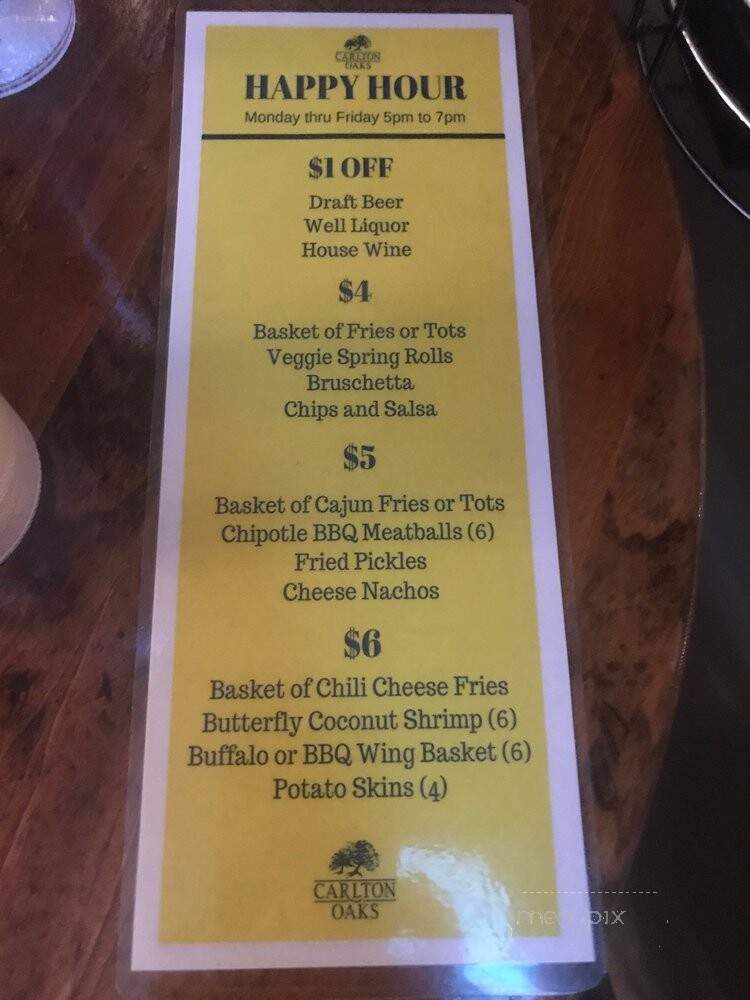 The Oaks Bar & Grill - Santee, CA menu_pic