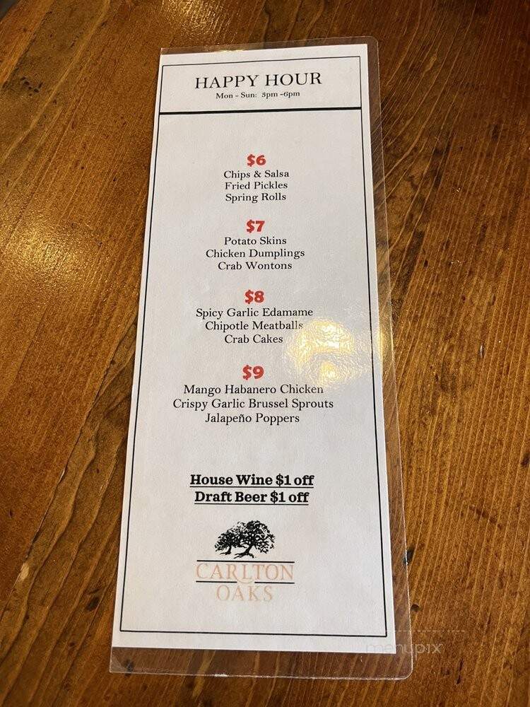 The Oaks Bar & Grill - Santee, CA menu_pic