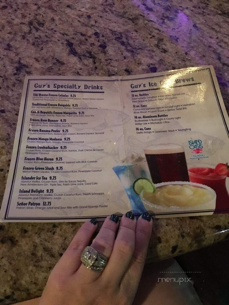 Guy's Beachside Bar and Grill - Islamorada, FL menu_pic