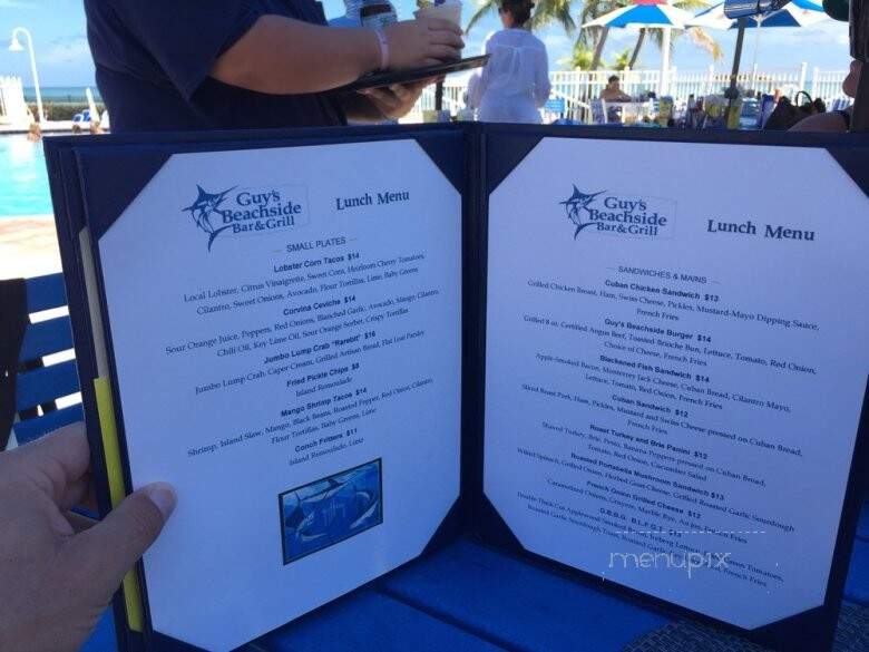 Guy's Beachside Bar and Grill - Islamorada, FL menu_pic