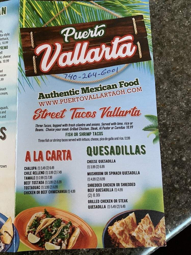 Puerto Vallarta - Steubenville, OH menu_pic