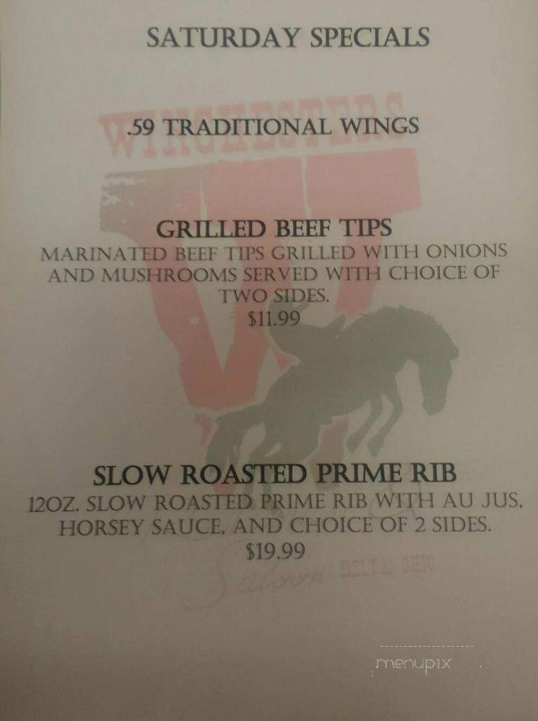 Winchesters Restaurant & Sln - Delta, OH menu_pic