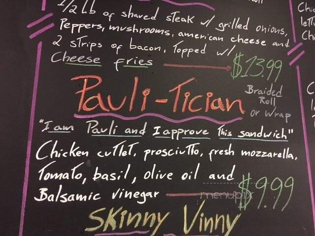 Pauli's - Boston, MA menu_pic
