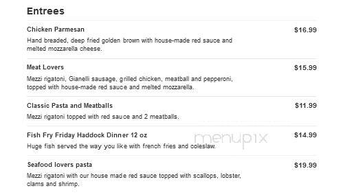 Empire Bar and Grill - Webster, NY menu_pic