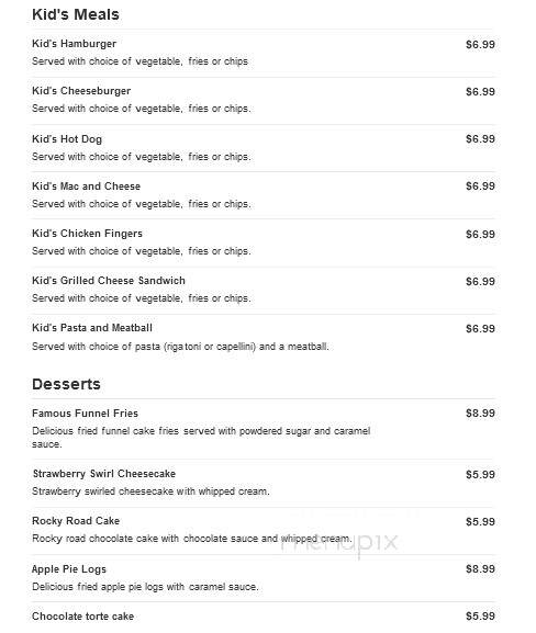 Empire Bar and Grill - Webster, NY menu_pic
