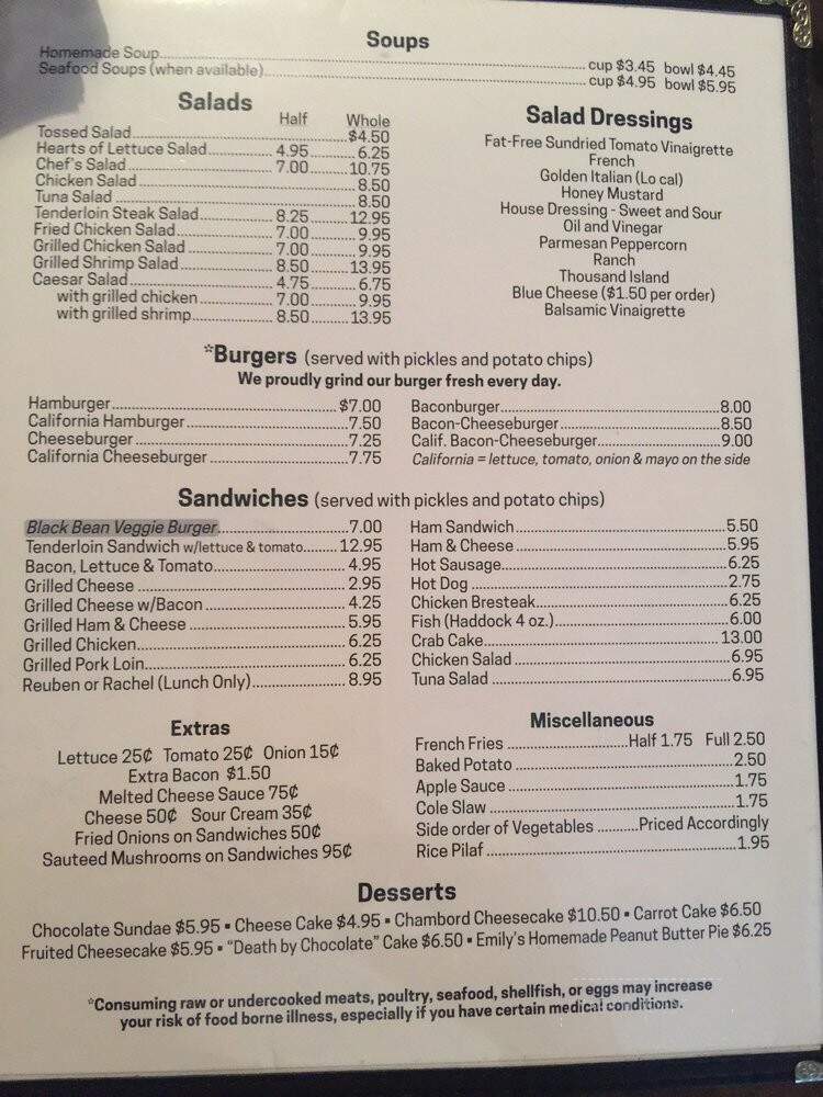 Glass Lounge Restaurant - Harrisburg, PA menu_pic
