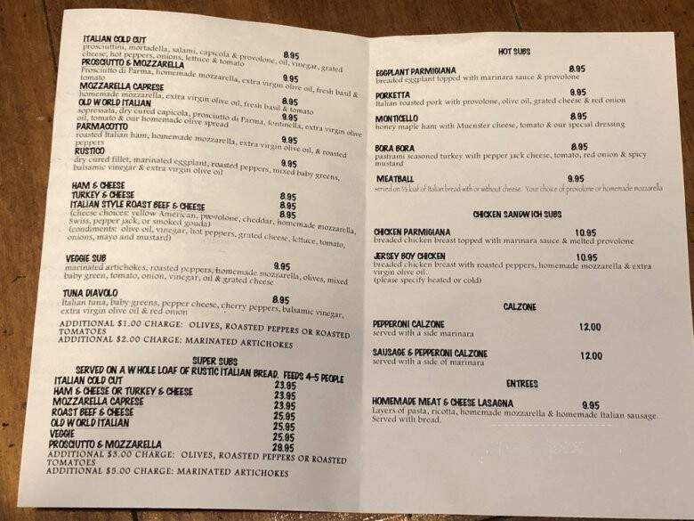 Mastellone's Deli and Wine - Baltimore, MD menu_pic