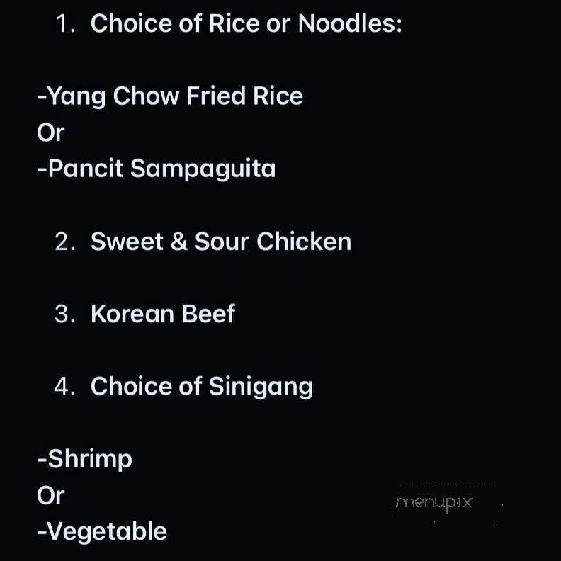 Sampaguita Village Filipino Restaurant - Toronto, ON menu_pic