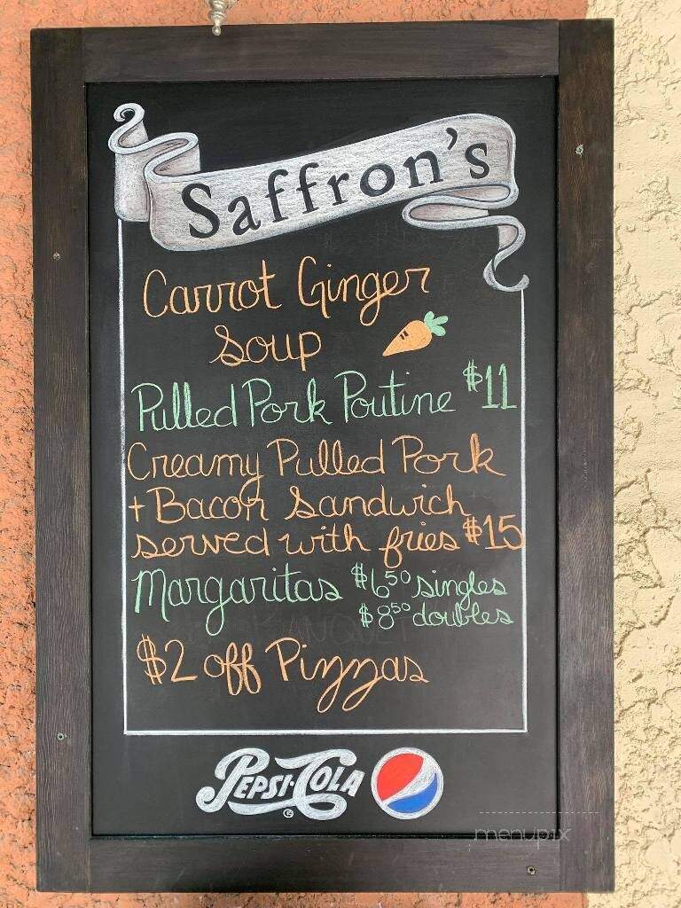 Saffron's Restaurant - Winnipeg, MB menu_pic
