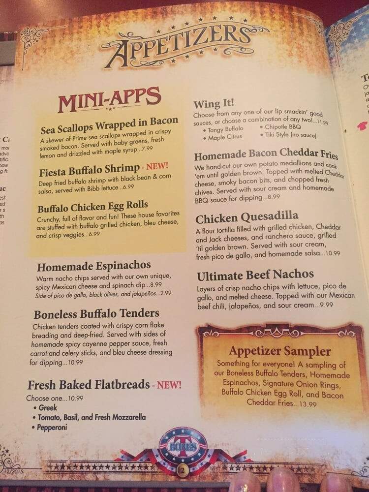 T-BONES Great American Eatery - Concord, NH menu_pic