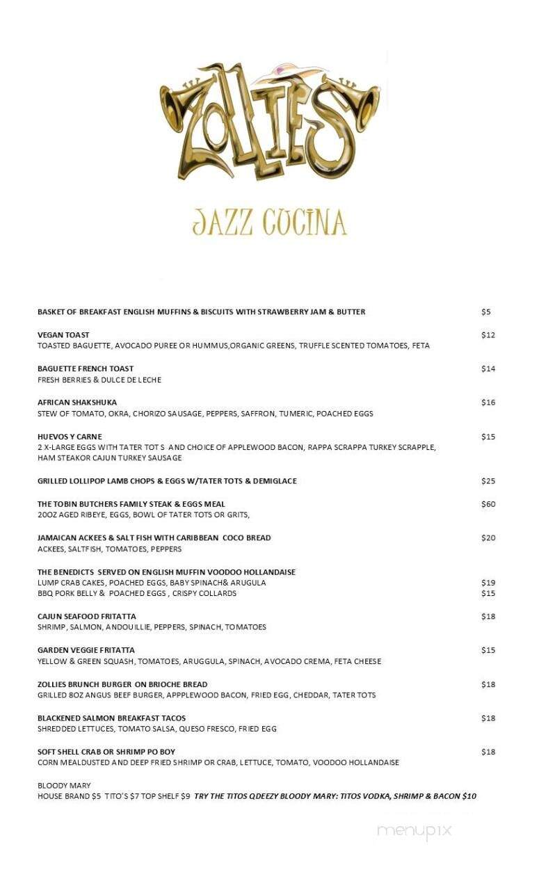 Zollie's Jazz Cucina - New Castle, DE menu_pic