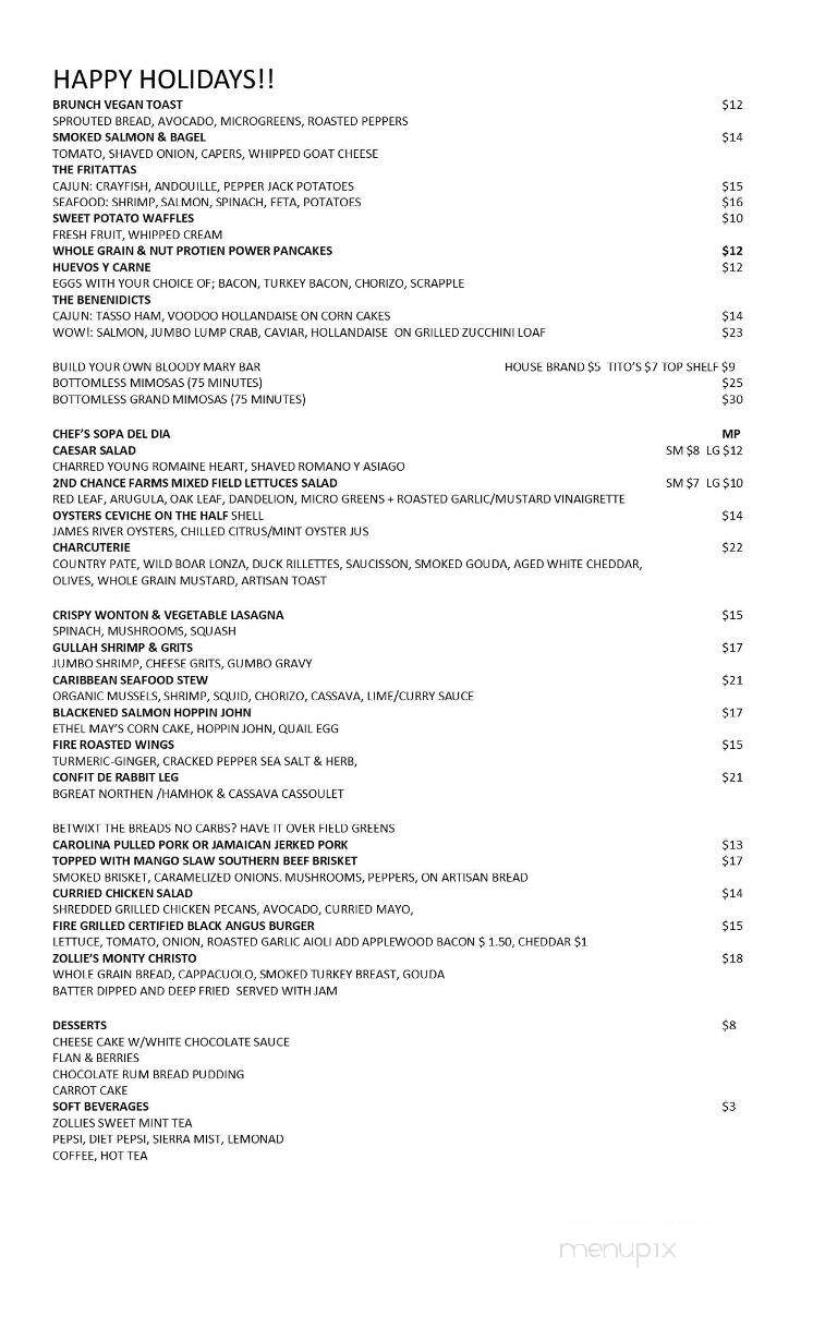Zollie's Jazz Cucina - New Castle, DE menu_pic