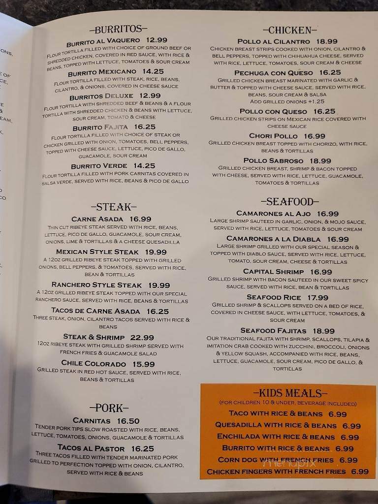 El Arriero - Springfield, IL menu_pic