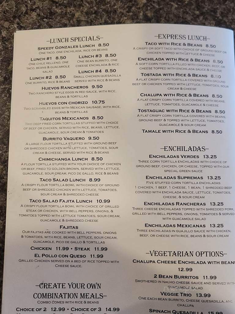 El Arriero - Springfield, IL menu_pic