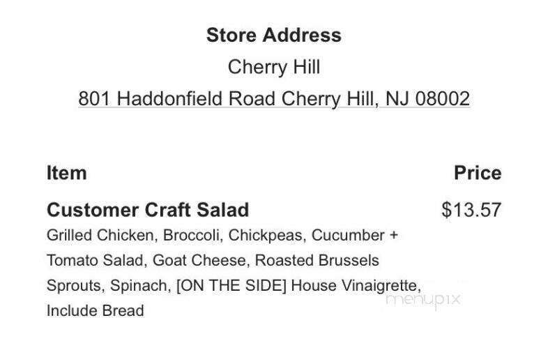 Chopt Creative Salad Co. - Cherry Hill, NJ