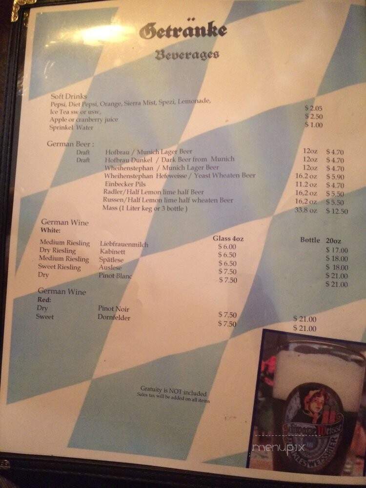 The Bavarian Haus - Mount Dora, FL menu_pic