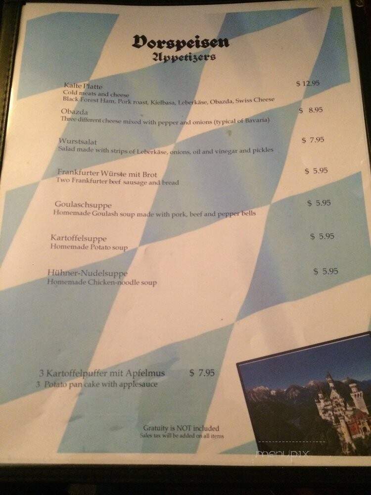 The Bavarian Haus - Mount Dora, FL menu_pic