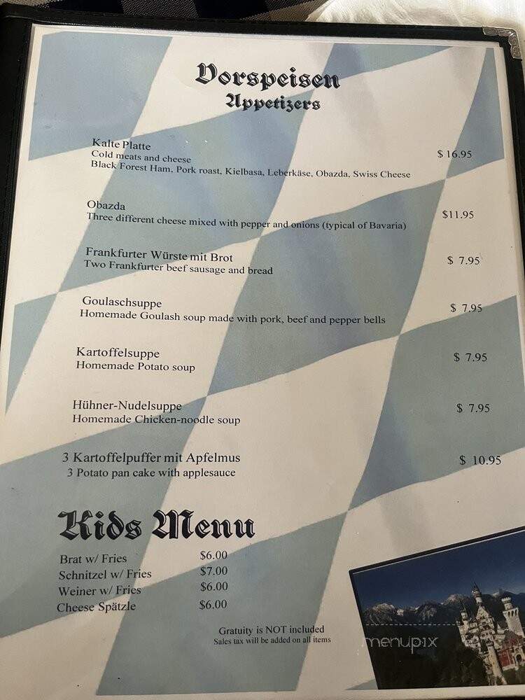 The Bavarian Haus - Mount Dora, FL menu_pic