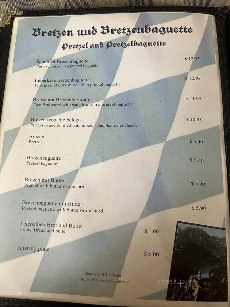 The Bavarian Haus - Mount Dora, FL menu_pic
