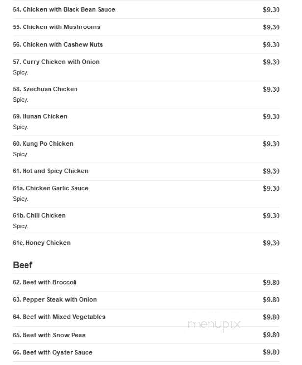 Hot Wok - Scranton, PA menu_pic