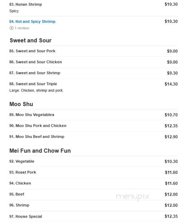 Hot Wok - Scranton, PA menu_pic