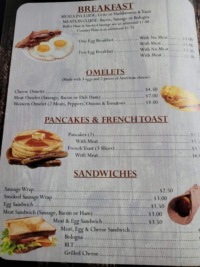 Country Kitchen - Latta, SC menu_pic