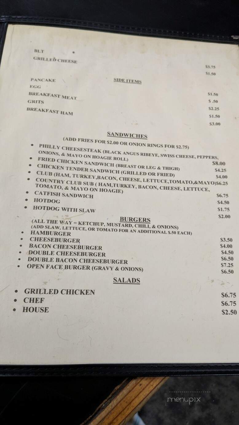 Country Kitchen - Latta, SC menu_pic