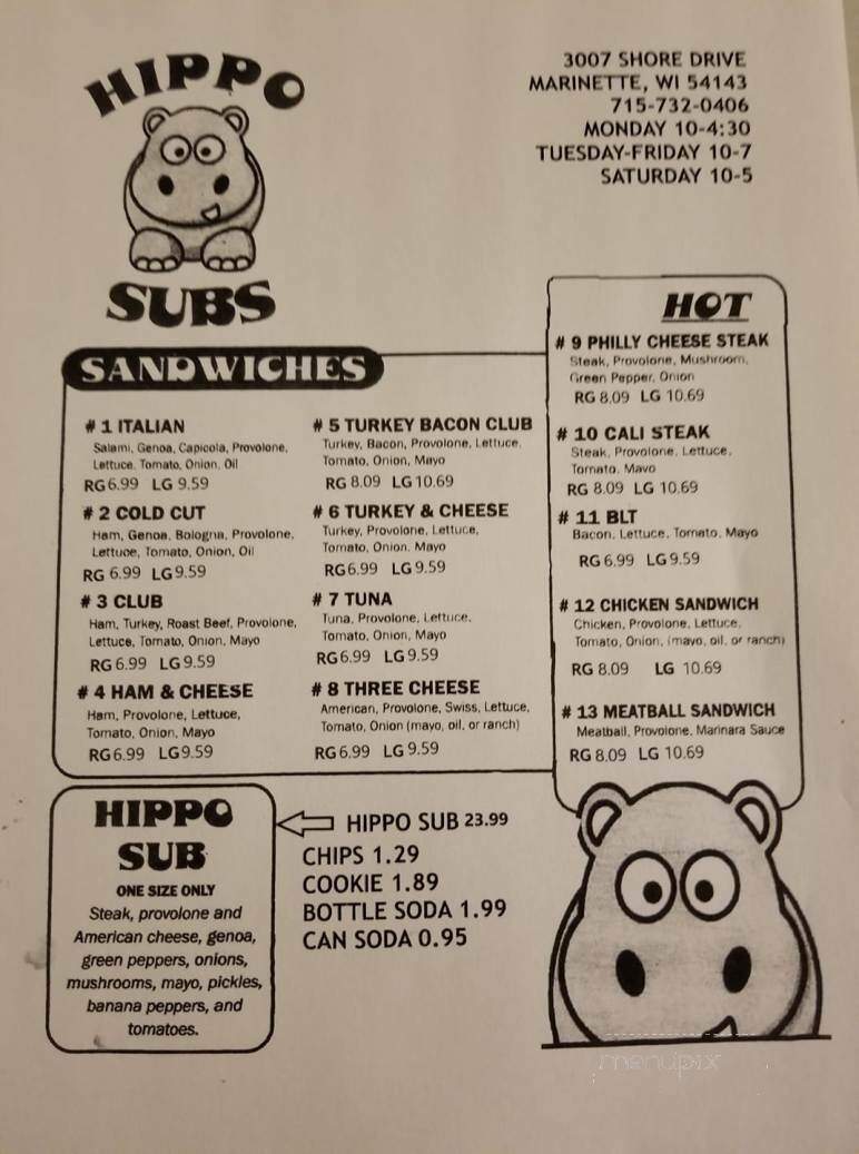 Hippo Subs - Marinette, WI