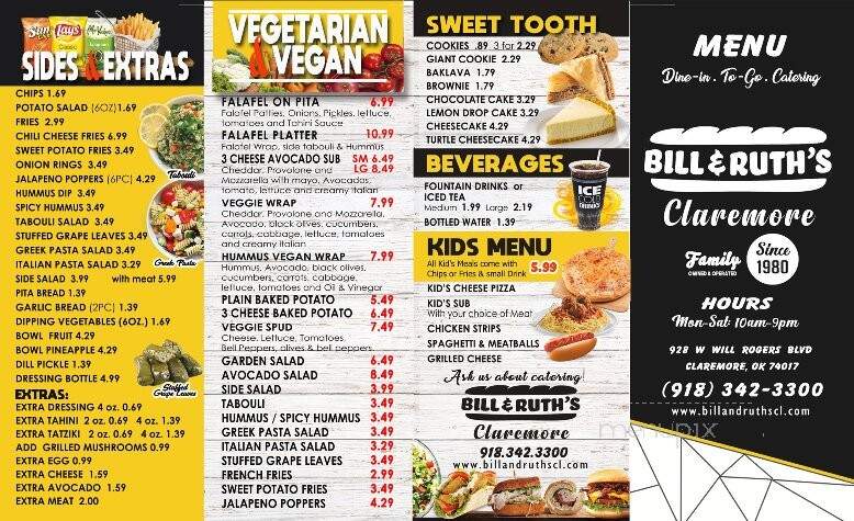Bill Ruth's Subs - Claremore, OK menu_pic