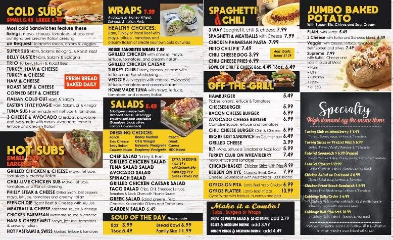 Bill Ruth's Subs - Claremore, OK menu_pic