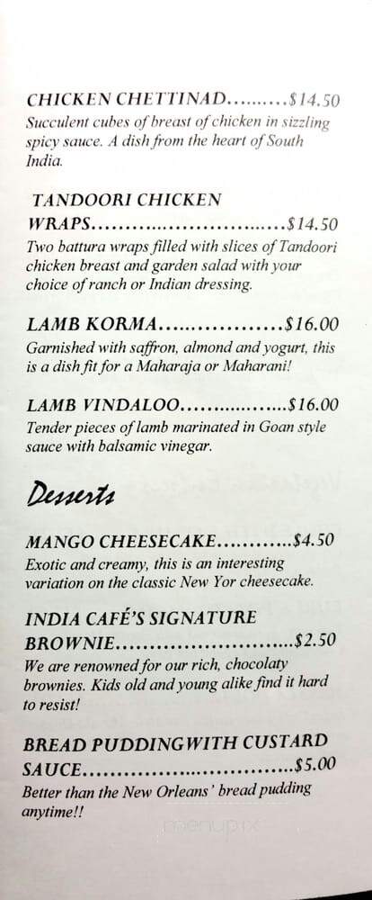 Little India Cafe - Glen Burnie, MD menu_pic