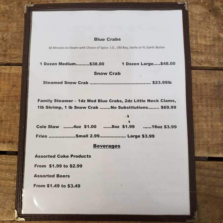 Trader Bay Seafood - Hernando Beach, FL menu_pic