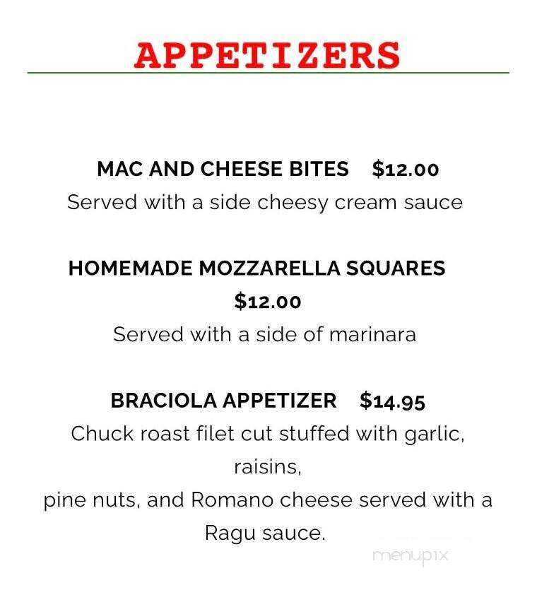 Toninos Pizza and Pasta Co. - Frazer, PA menu_pic