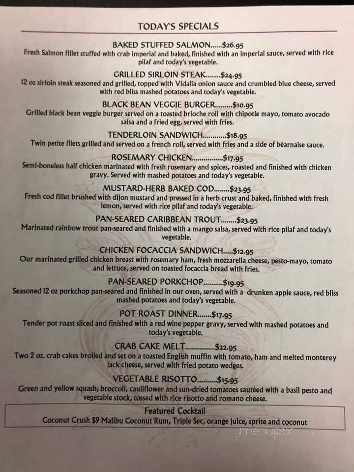 Shannon's Saloon - Ellicott City, MD menu_pic