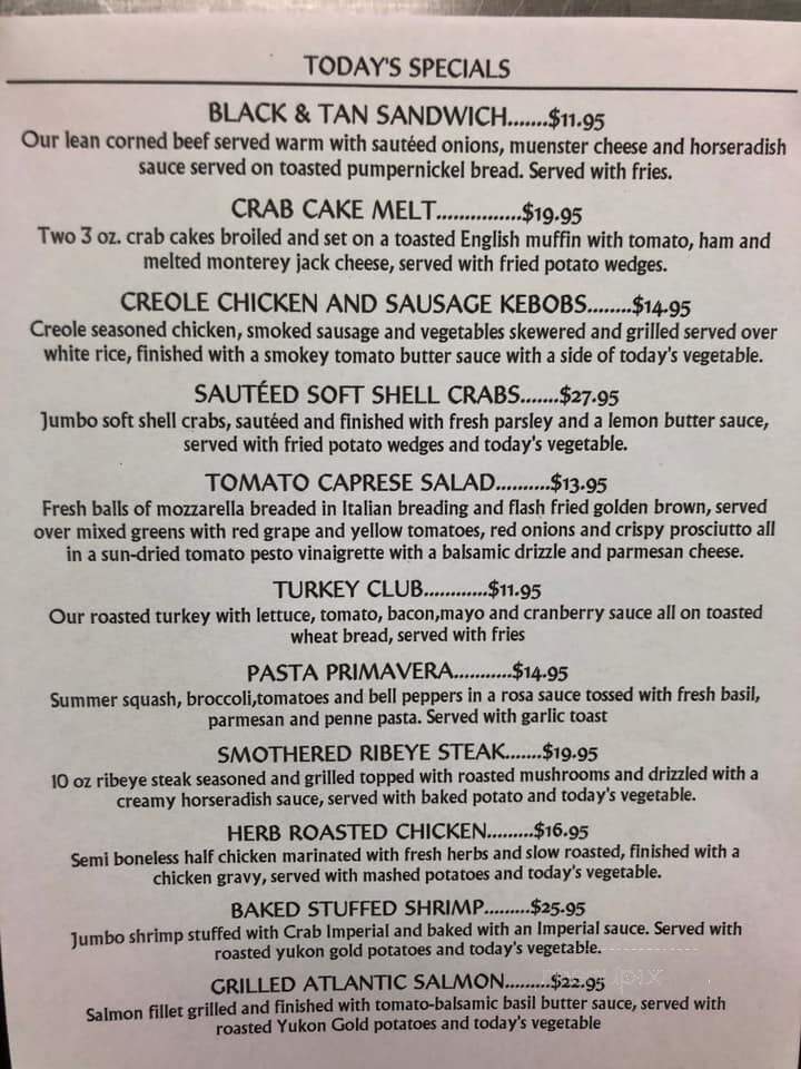 Shannon's Saloon - Ellicott City, MD menu_pic