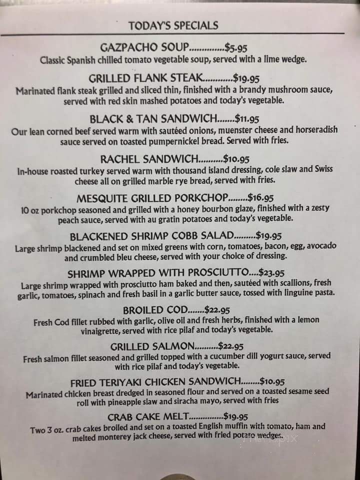Shannon's Saloon - Ellicott City, MD menu_pic