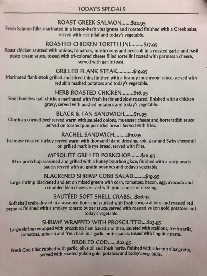 Shannon's Saloon - Ellicott City, MD menu_pic