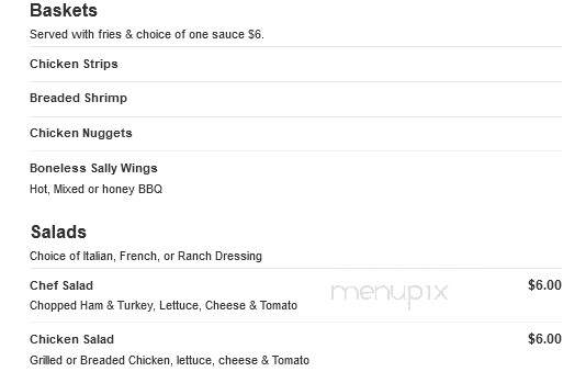 Caddy Shack Bar & Grill - Iowa, LA menu_pic