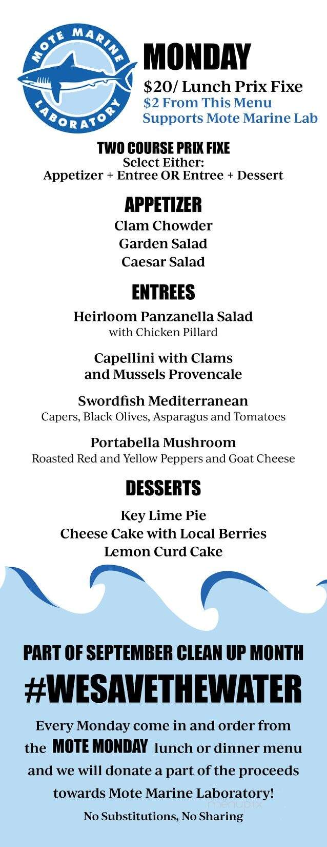 Crow's Nest Marina Restaurant - Venice, FL menu_pic