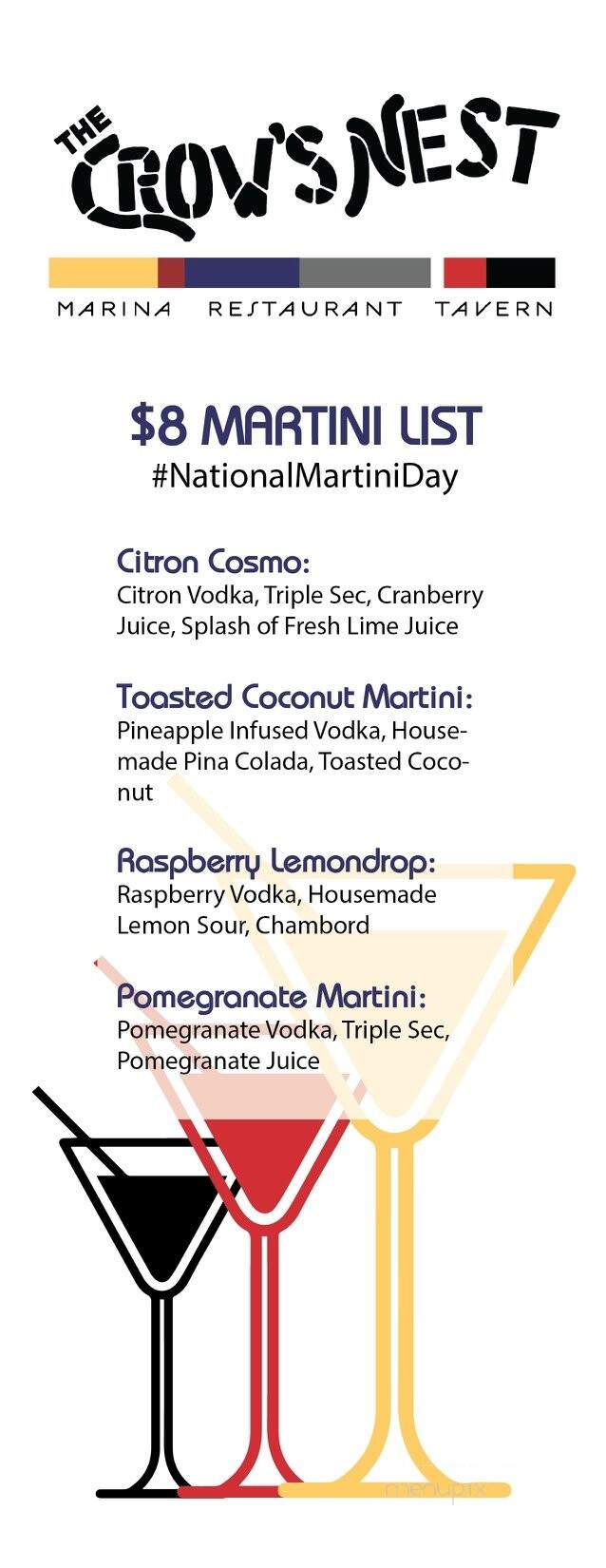 Crow's Nest Marina Restaurant - Venice, FL menu_pic