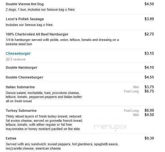Tore & Luke's - Palatine, IL menu_pic