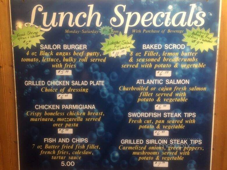 Schermerhorn's Seafood - Holyoke, MA menu_pic