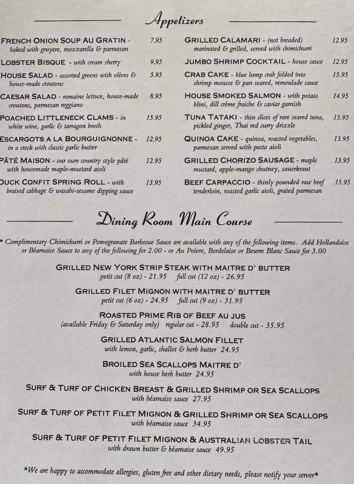 Anthony's Restaurant & Bistro - Plattsburgh, NY menu_pic