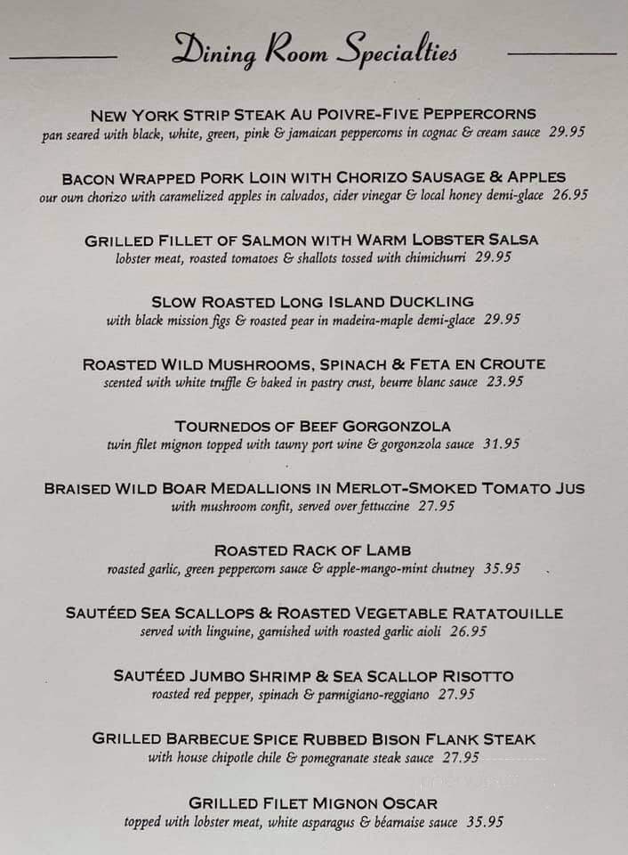 Anthony's Restaurant & Bistro - Plattsburgh, NY menu_pic