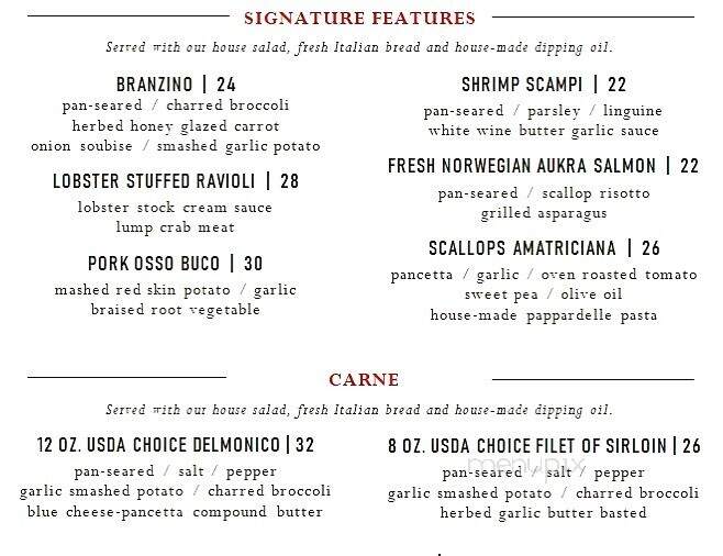 Colao's Ristorante - Erie, PA menu_pic