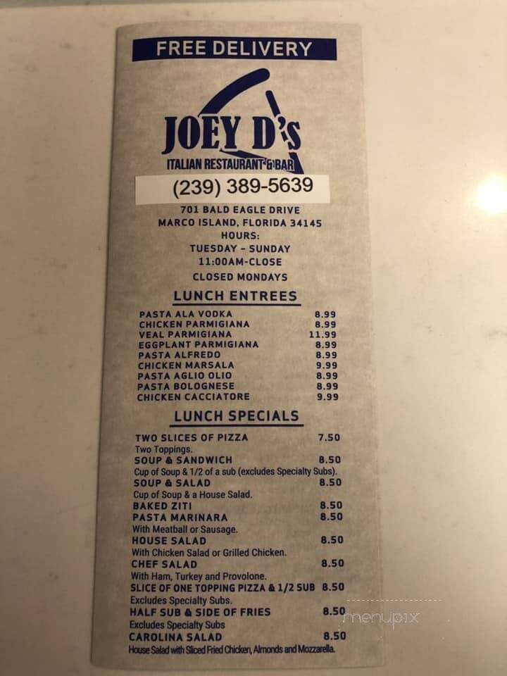 Joey D's Italian Restaurant - Marco Island, FL